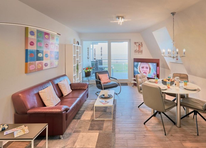 Düne 1, Ferienwohnung 12 inkl. Strandkorb und Meerblick