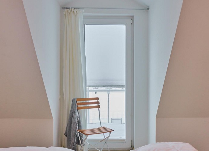 Villa Sonnenschein am Meer, Ferienwohnung 4 mit 2 Balkonen und Meerblick